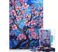 Japanese Sakura Bloom Art Jigsaw for Adults 1000 Pieces Reason Boost Indoor Play Playful Challenge Wall Art (38x52cm)