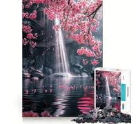 Japanese Sakura Bloom Jigsaw Puzzles 1000 Piece for Teenagers Logic Game Sharp Edge Hard Challenge Game Night (50x75cm)