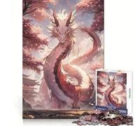Japanese Sakura Dragon Jigsaw for Adults 1000 Pieces Reason Boost Indoor Play Playful Challenge Wall Art (38x26cm)