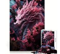 Japanese Sakura Dragon Puzzles for Adults 1000 Puzzles Memory Build Smooth Connection Home Enjoyable Home Art (38x52cm)
