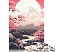 Japanese Sakura Fuji Mt Jigsaw Puzzles for Adults Kids. 1000 Pieces Impossible Challenge Toy Educational Games Home Decoration for Adults& Kids Age 14 Years Up 1000pcs (38x26cm)