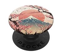 Japanese Sakura Garden Geisha Mount Fuji Cherry Blossom PopSockets Adhesive PopGrip