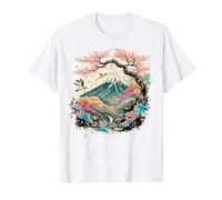 Japanese Sakura Garden Geisha Mount Fuji Cherry Blossom T-Shirt