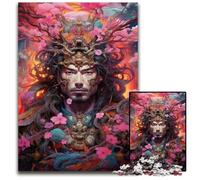 Japanese Sakura Samurai 1000 Piece Puzzle Puzzles for Adults for Teenagers & Family Fun DIY Brain Teaser Game Gift 1000 PCS(75x50cm)