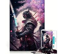 Japanese Sakura Samurai Jigsaw for Adults 1000 Pieces Reason Boost Indoor Play Playful Challenge Wall Art (50x75cm)