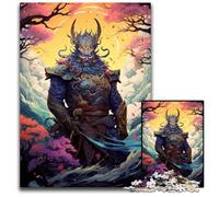 Japanese Sakura Samurai Jigsaw Puzzles for Adults 1000 Piece Puzzles for Adults Brain Challenge Gift Educational Activity for Teenagers 1000 PCS(75x50cm)