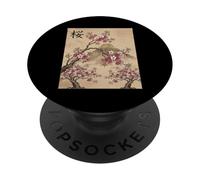 Japanese Sakura Tree Aesthetic Cherry Blossom Landscape Art PopSockets Adhesive PopGrip