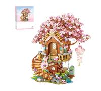 Japanese Sakura Tree House Mini Building Blocks Set, 1149PCS Cherry Tree Micro Architecture Model Toys, STEM Botanical Collection Constructions Bricks Kit, Home Decor or Idea Gifts for Adults Kids