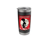 Japanese Samurai Afro Warrior African American Anime Poster Stainless Steel Insulated Tumbler