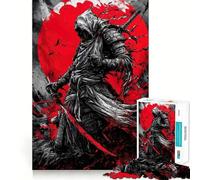 Japanese Samurai Assassin Jigsaw Puzzle 1000 Piece for Adults Mind Exercise Stress Relief Family Play Birthday Idea (50x75cm)