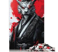 Japanese Samurai Beast Jigsaw Puzzles Puzzles for Adults Kids. 1000 Piece Great Gifts Challenge Toy Educational Games Home Decoration for Educational Games Gifts 1000pcs (75x50cm)
