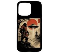 Japanese Samurai Bigfoot UFO Anime Vintage Fighter Ukiyo-e Case for iPhone 15 Pro Max