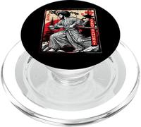 Japanese Samurai Black Warrior African American Afro Anime PopSockets PopGrip for MagSafe