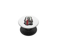 Japanese Samurai Castle Ancient Legend Kanji Graphic Design PopSockets Adhesive PopGrip