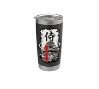 Japanese Samurai Castle Ancient Legend Kanji Graphic Design Stainless Steel Insulated Tumbler
