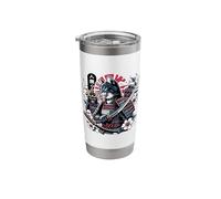 Japanese Samurai Cat Aesthetic Ninja Art Stainless Steel Insulated Tumbler