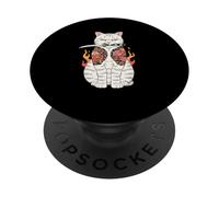 Japanese Samurai Cat Katana Japanese Irezumi Tattoo Art PopSockets Adhesive PopGrip
