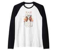 Japanese Samurai Cat Katana Japanese Irezumi Tattoo Art Raglan Baseball Tee