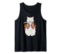 Japanese Samurai Cat Katana Japanese Irezumi Tattoo Art Tank Top