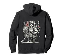 Japanese Samurai Cat Katana Warrior Anime Manga Pullover Hoodie