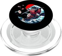 Japanese samurai cat sushi PopSockets PopGrip for MagSafe