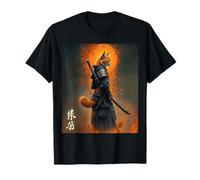 Japanese Samurai Cat Warrior Cat Tattoo Kawaii Ninja Cat T-Shirt