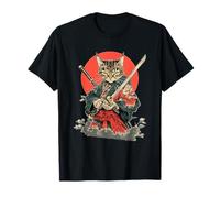 Japanese Samurai Cat Warrior Martial Art Ninja Cat T-Shirt