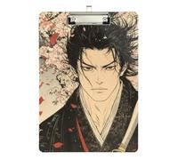 Japanese Samurai Cherry Blossoms clipboard padfolio Standard Hole for Nursing Student Trade Quest Size 9 x 12 Silver