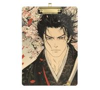 Japanese Samurai Cherry Blossoms clipboard padfolio Standard Hole for Nursing Student Trade Quest Size 9 x 12 Gold