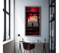 Japanese Samurai Diamond Art Kits Adults, DIY 5D Large Diamond Painting Torii Gate Full Round Drill Crystal Art Kits 15.8 x 27.6 Inch, Embroidery Cross Stitch Canvas for Home Wall Decor (RD984)