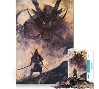 Japanese Samurai Dragon Jigsaw Puzzles for Teenagers 1000 Pieces Memory Train Fine Thick Home Game Birthday Present (50x75cm)