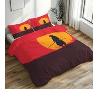 Japanese Samurai Duvet Cover Emperor, Asian Oriental Bedding Set 3 Piece Soft Microfiber Quilt Cover Reversible Duvet Sets with 2 Pillows Zipper Closure L-75