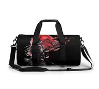 Japanese Samurai Fighter Vintage Gym Duffel Bag Sports Shoulder Backpack Travel Weekender Handbag for Men Women