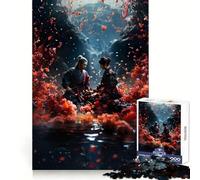 Japanese Samurai Freedom Jigsaw Puzzle 1000 Piece for Teenagers Cognitive Boost Smooth Connection Fun Play Art Piece (38x52cm)
