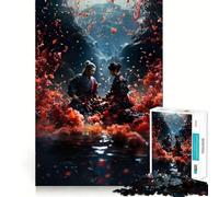 Japanese Samurai Freedom Jigsaw Puzzle 1000 Piece for Teenagers Cognitive Boost Smooth Connection Fun Play Art Piece (38x52cm)