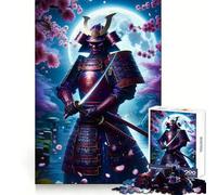 Japanese Samurai In Sakura Jigsaw for Teenagers1000 Pieces Mindful Game Rich Detail Happy Challenge Furniture Decor (38x52cm)