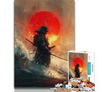 Japanese Samurai Jigsaw Puzzles for Adults Teenagers Jigsaws Puzzle,Help The Brain Exercise Addictive Toys to Cultivate Patience A Work of Art (50x75cm)