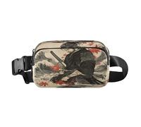 Japanese Samurai Maple Leaf Wave Fashionable Cross Body Bag Belt Pack for small businessman Multipurpose with Adjustable Strap for Travel Gym Work accesorios para correr mujer