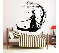 Japanese Samurai Ninja Wall Sticker Vinyl Home Decoration Kids Boys Room Teens Bedroom Decals Removable Self Adhesive Mural 57x57cm