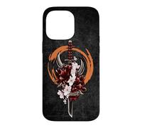 Japanese Samurai, Oni Demon, Sakura, Katana Sword Case for iPhone 14 Pro Max