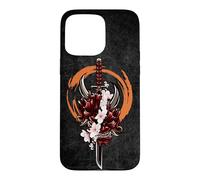 Japanese Samurai, Oni Demon, Sakura, Katana Sword Case for iPhone 15 Pro Max