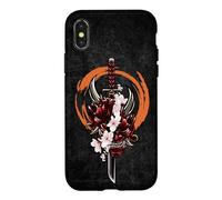 Japanese Samurai, Oni Demon, Sakura, Katana Sword Case for iPhone X/XS