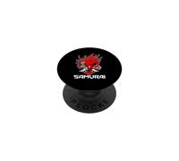 Japanese Samurai OniCyborg Demon Mask Cyberpunk Streetwear PopSockets Adhesive PopGrip