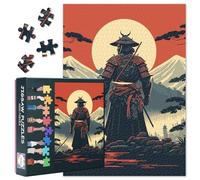 Japanese Samurai Puzzles for Adults 1000 Pieces, Samurai with a Sword at the Foot of Mount Fuji Jigsaw Puzzle for Adults, DIY 1000 Pieces Hard Impossible Difficult Challenging Family 20x27 Inches