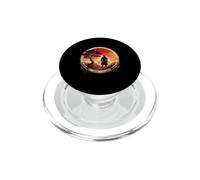 Japanese Samurai Retro Sunset Ukiyoe Inspired Warriors Art PopSockets PopGrip for MagSafe