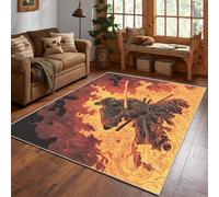 Japanese Samurai Rug, Anime Ninja Warrior Area Rug 80x150cm, Machine Washable Rug for Living Room, Bedroom, Non Slip Soft Carpet, Japanese Decorations Home Decor & Gifts D#1178