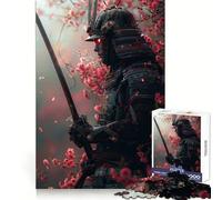 Japanese Samurai Sakura 1000 Adult Pieces Jigsaw Puzzle Cognitive Skill Snug Connection Fun Challenge Santa Gift (38x52cm)