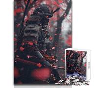 Japanese Samurai Sakura 1000 Piece Jigsaw Puzzles for Adults Creative Problem Solving Game Heartfelt Memorable Gift Idea Size 50x75cm