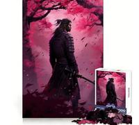 Japanese Samurai Sakura 1000-piece Puzzle for Teenagers Logic Build Precise Connection Fun Challenge Furniture Decor (38x26cm)