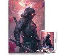 Japanese Samurai Sakura Adults 1000 Pieces Puzzle Strategic Thinking Learning Game Ideal Meaningful Gift for Any Event Size 38x52cm